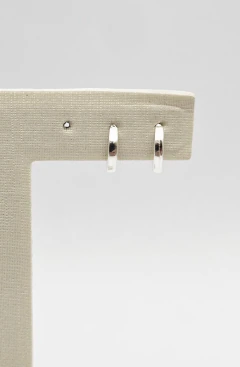 DUPLA MINI ARGOLA LISA | BANHO DE PRATA - comprar online