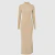 Vestido Longo Canelado Mangas Longas e Gola Alta - comprar online
