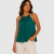 Blusa Verde com Decote Halter e Caimento Fluido