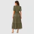Vestido Midi Verde Oliva Marfino - comprar online