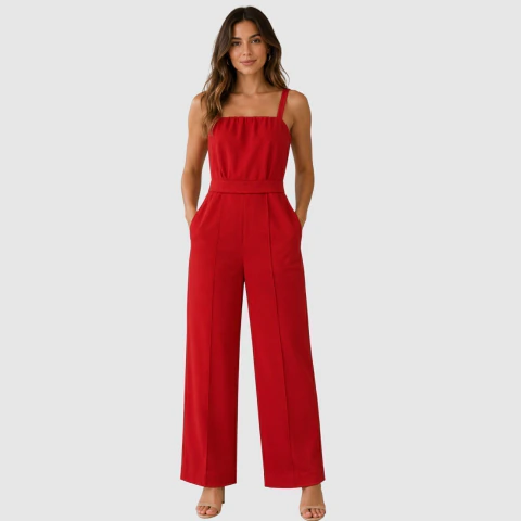 Macacão Longo Pantalona Marfino