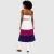 Conjunto Cropped e Saia Longa em Camadas Color Block - comprar online