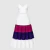 Conjunto Cropped e Saia Longa em Camadas Color Block na internet