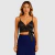 Top Cropped Acetinado Transpassado com Laço
