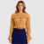 Top Cropped Ciganinha Mostarda