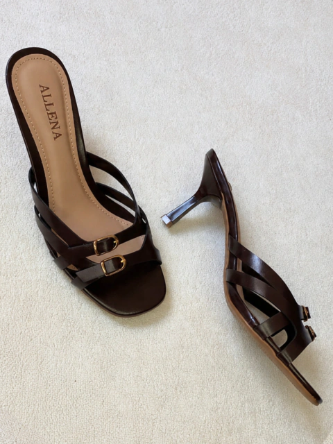 Sandalia Kitten Heel Chocolate