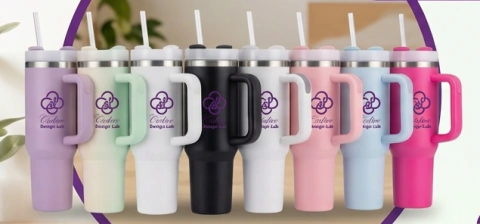 Copos com canudo personalizados - 350ml