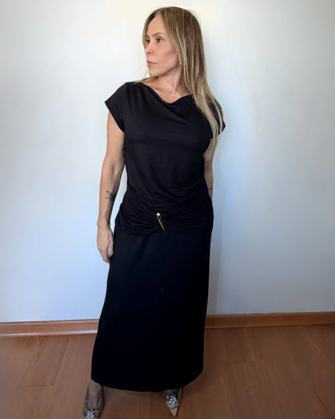 Vestido Preto Feminino Nice Club