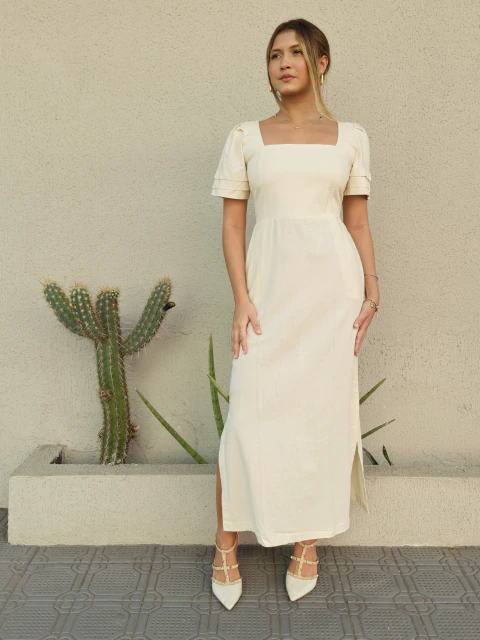 Vestido Longo em Linho
