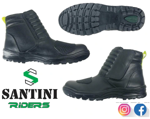 Bota Corta Santini Riders Hombre Touring Cuero Vacuno 100%