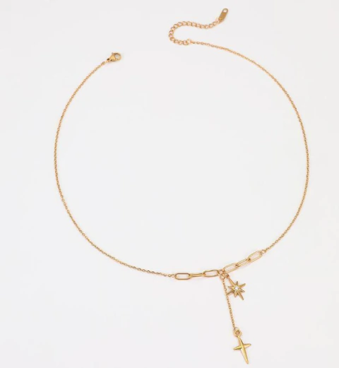 Collar Estrella 8 Puntas · Dorado