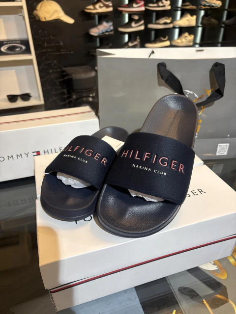 Chinelo slide Tommy - Marina Club - Azul marinho