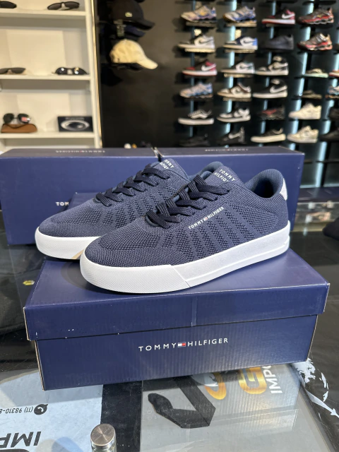 Sapatênis Tommy Court Knit - Azul Marinho
