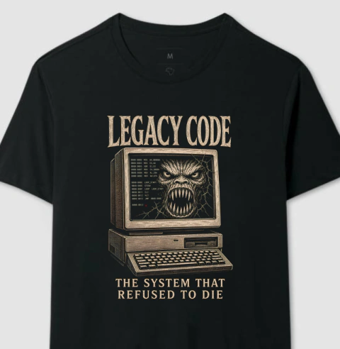 Camiseta Legacy Code - The System That Refused to Die