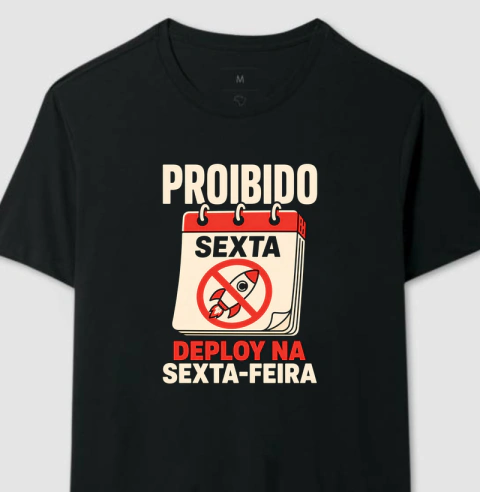 Camiseta Proibido Deploy Na Sexta