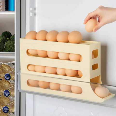 Porta Ovos 4 Andares Rolante – Organizador para Geladeira (20 a 30 Ovos)