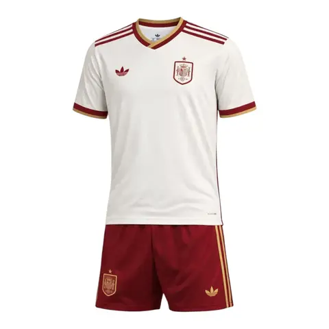 Kit Infantil Seleção Espanha II 26/27 - Adidas - Branco e vermelho - comprar online