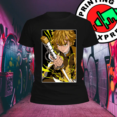 Zenitsu Agatsuma (Kimetsu no Yaiba) | Remera Anime | Printing Express