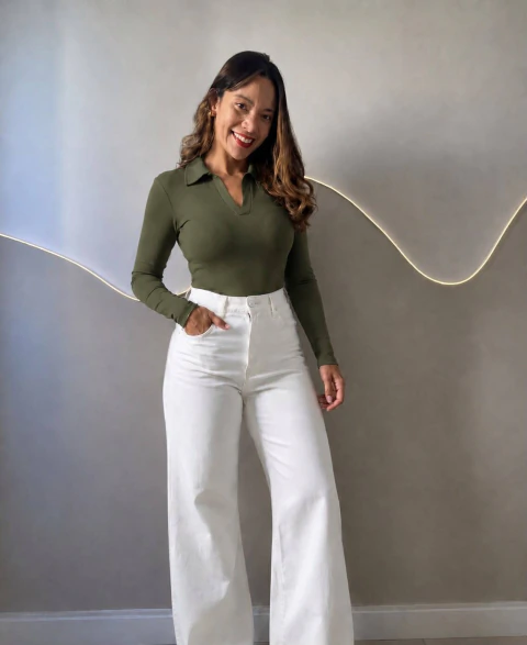 Body Polo Canelado Karina - loja online
