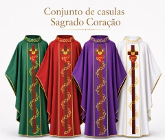Conjunto Casula Sagrado Na Cruz