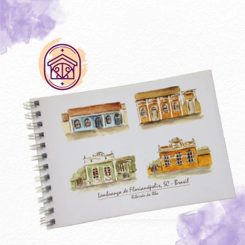 Mini Bloco de Anotações 7,5 x 10 cm — Aquarela