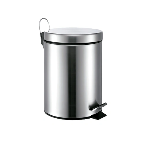 Lixeira Em Aço Inox Mak-Inox 5 Litros Com Pedal Cromada