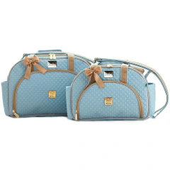 Kit Bolsas Maternidade Grande e Pequena Personalizadas Miellu com Trocador - Linha Pópeti