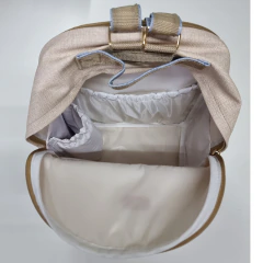 Mochila Maternidade Bebê Personalizada Miellu com Ursinho Chaveiro - Linha Jeans - Miellu Bolsas e Acessórios Maternidade 