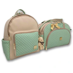 Kit Bolsa e Mochila Personalizadas Maternidade Miellu Linha Pópeti 3 Peças na internet