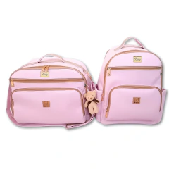 Imagem do Kit Maternidade Personalizado com Mala, Mochila e Trocador - Linha Austin