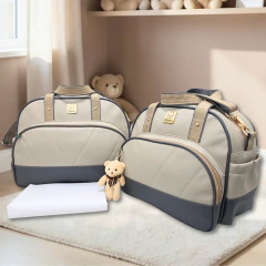 Kit Bolsas Maternidade Bebê Miellu com Trocador 5 Peças - Linha Classic