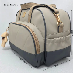 Imagem do Bolsa Maternidade Grande Miellu com Urso Chaveiro 2 Peças - Linha Classic
