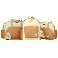 Imagem do Kit Bolsas Maternidade Personalizado Miellu com Mochila e Trocador - Linha Elegance