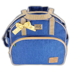 Kit Bolsas Maternidade Personalizado Linha Clean com Laço e Trocador - Miellu Bolsas e Acessórios Maternidade 