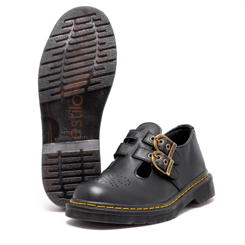 Sapato Inglês Estilo Veggie Alexa Preto - ESTILO VEGGIE