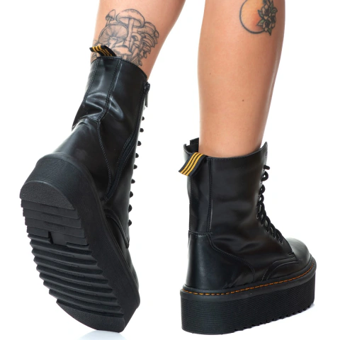 Coturno Plataforma Brienne Preto - loja online