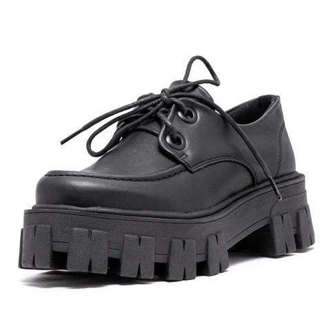 Sapato Oxford Tratorado Estilo Veggie Brenna Preto na internet