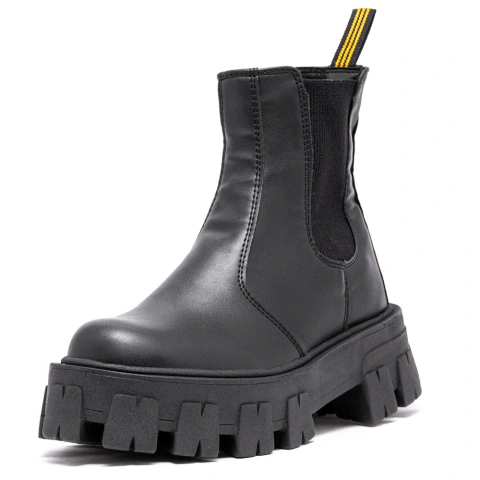 Bota Tratorada Meggie Chelsea Estilo Veggie Preto na internet