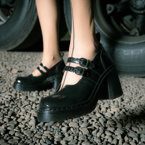 Sapato Inglês Estilo Veggie Boneca Jane Verniz Preto - comprar online