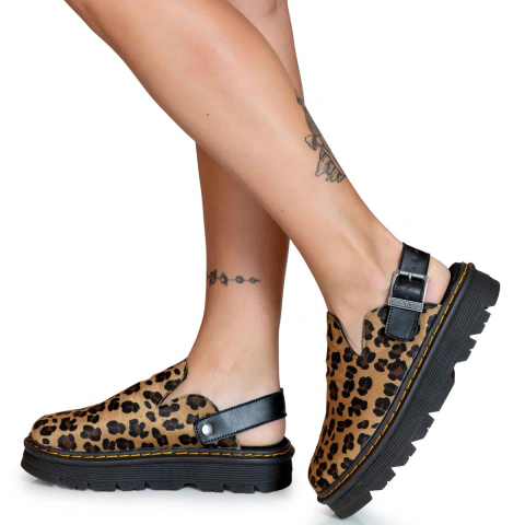 Clog Estilo Veggie Animal Print Onça - ESTILO VEGGIE