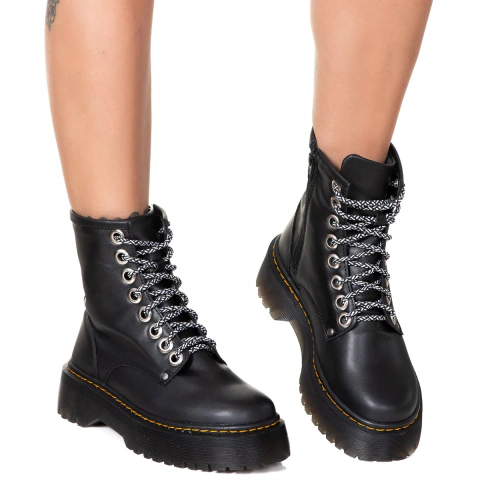 Coturno Estilo Inglês Preto Prata - comprar online