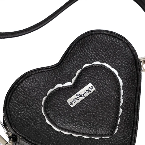 Bolsa Transversal Crossbody Mini Coração Preto - loja online