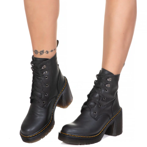 Coturno Plataforma Camélia Estilo Veggie Preto - loja online