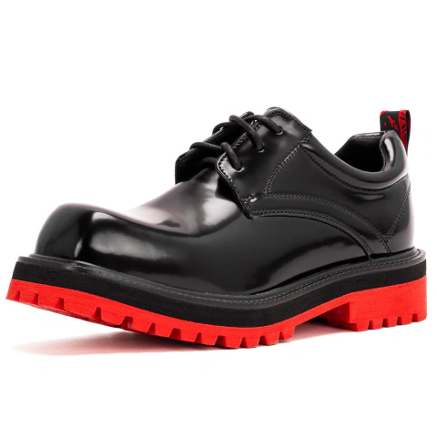 Sapato Estilo Veggie Argüero Verniz Preto Vermelho na internet