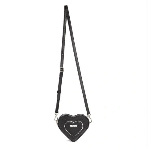 Bolsa Transversal Crossbody Mini Coração Preto na internet