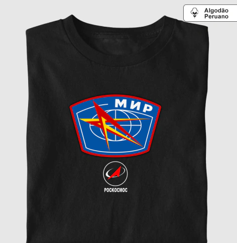 MIR Space Station Emblem [ALGODÃO PERUANO]