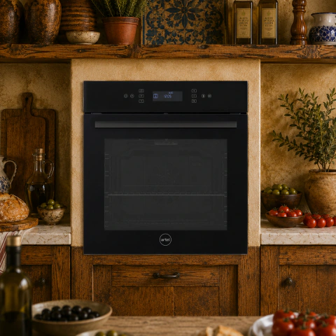 Horno Empotrable Artei "VECCHIO" 60cm Eléctrico Multifunción terminación BLACK STEEL