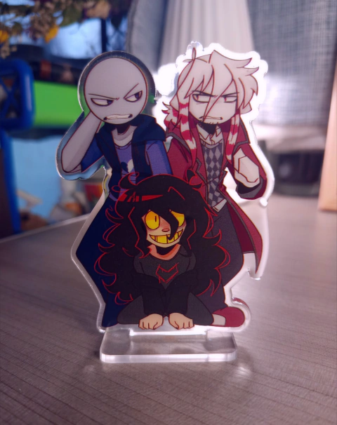 Standee acrílico / Peter, Damon y John Doe Novelas Visuales