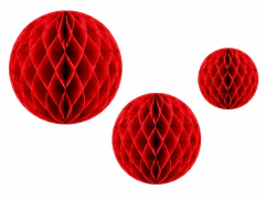 BOLA PAPEL COLMEIA 15CM,20CM,30CM - VERMELHO - comprar online