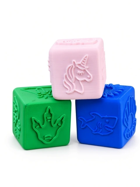 Cubo Carimbo para Massinha | 6 Desenhos em Relevo | Brinquedo Educativo